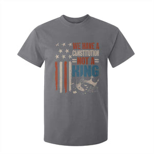 No Kings Protest T Shirt For Kid We Have A Constitution Not A King American Flag - Print Your Wear