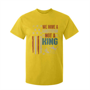 No Kings Protest T Shirt For Kid We Have A Constitution Not A King American Flag - Print Your Wear