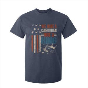 No Kings Protest T Shirt For Kid We Have A Constitution Not A King American Flag - Print Your Wear