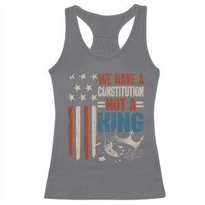 No Kings Protest Racerback Tank Top We Have A Constitution Not A King American Flag - Print Your Wear