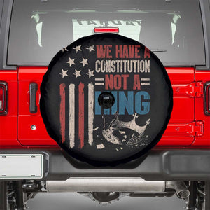 No Kings Protest Spare Tire Cover We Have A Constitution Not A King American Flag TS10 Black Print Your Wear