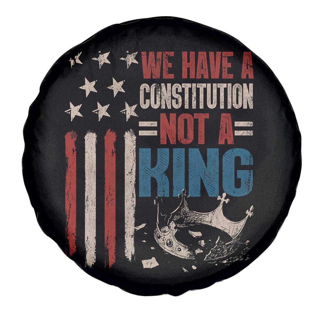 No Kings Protest Spare Tire Cover We Have A Constitution Not A King American Flag TS10 Print Your Wear