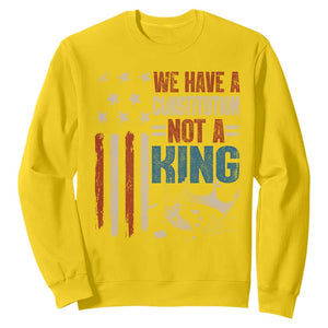 No Kings Protest Sweatshirt We Have A Constitution Not A King American Flag - Print Your Wear