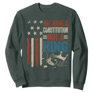 No Kings Protest Sweatshirt We Have A Constitution Not A King American Flag - Print Your Wear
