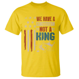 No Kings Protest T Shirt We Have A Constitution Not A King American Flag - Print Your Wear