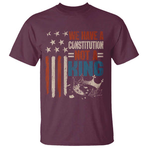 No Kings Protest T Shirt We Have A Constitution Not A King American Flag - Print Your Wear