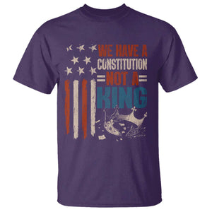 No Kings Protest T Shirt We Have A Constitution Not A King American Flag - Print Your Wear