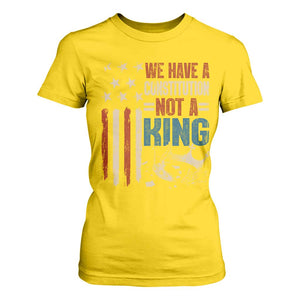 No Kings Protest T Shirt For Women We Have A Constitution Not A King American Flag TS10 Daisy Print Your Wear