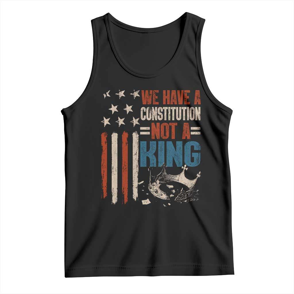 No Kings Protest Tank Top We Have A Constitution Not A King American Flag - Print Your Wear
