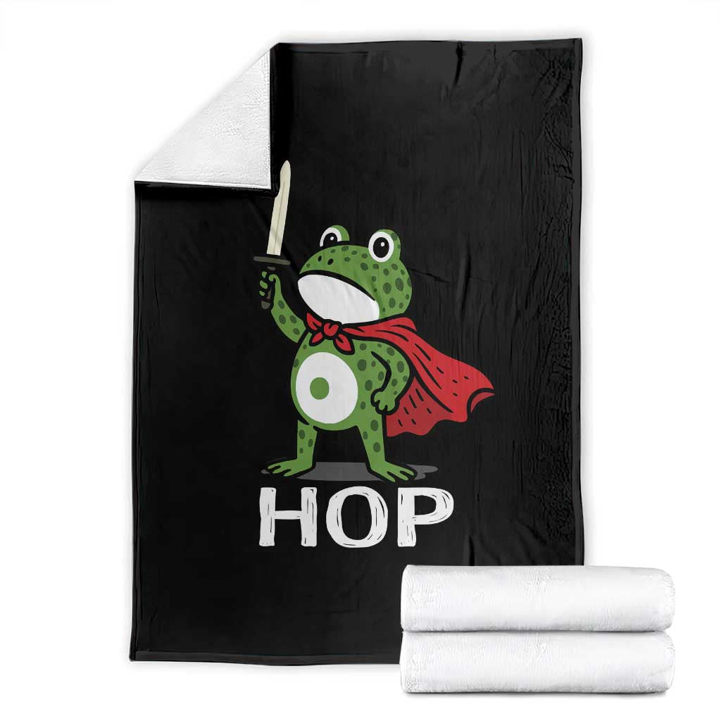 Resist Frog With Sword Throw Blanket No Kings Portland Protest Saves America TS10 Black Print Your Wear