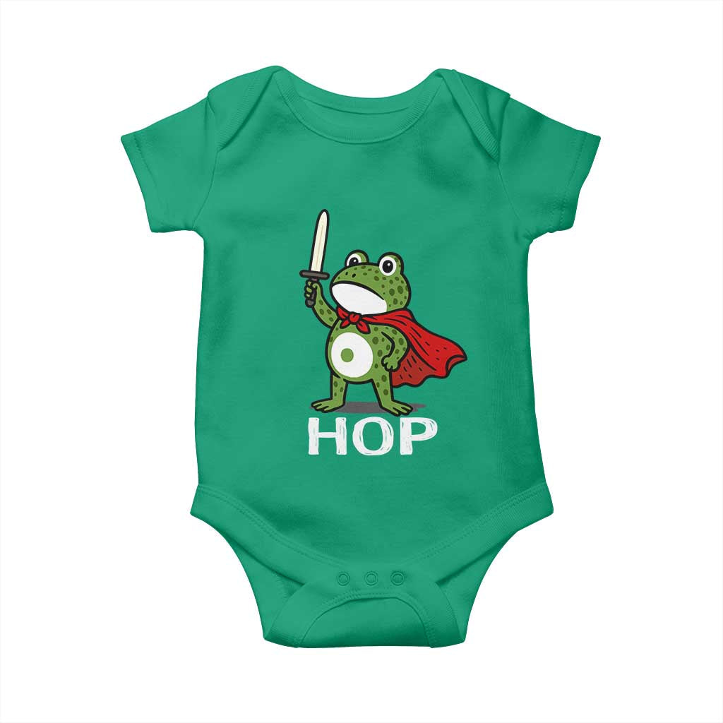 Resist Frog With Sword Baby Onesie No Kings Portland Protest Saves America TS10 Irish Green Print Your Wear