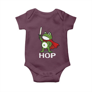 Resist Frog With Sword Baby Onesie No Kings Portland Protest Saves America TS10 Maroon Print Your Wear