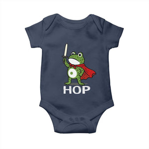Resist Frog With Sword Baby Onesie No Kings Portland Protest Saves America TS10 Navy Print Your Wear
