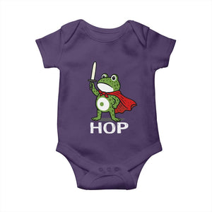 Resist Frog With Sword Baby Onesie No Kings Portland Protest Saves America TS10 Purple Print Your Wear