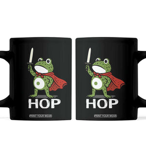 Resist Frog With Sword Coffee Mug No Kings Portland Protest Saves America TS10 Black Print Your Wear
