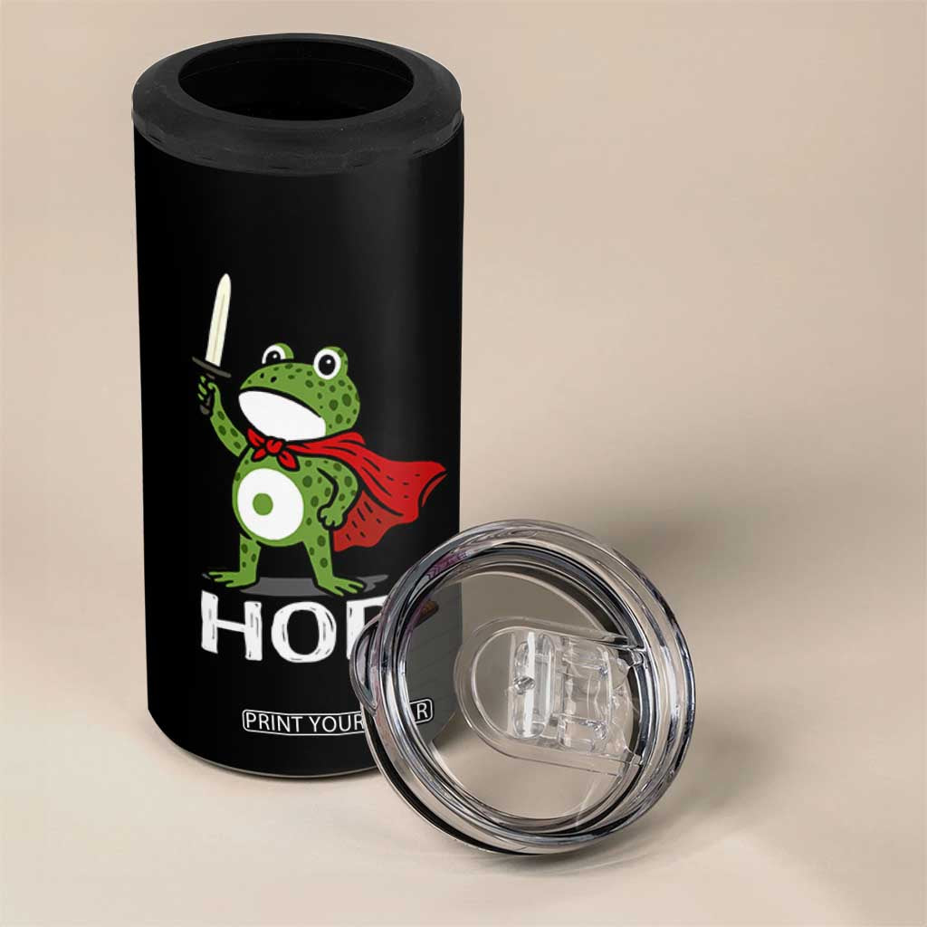 Resist Frog With Sword 4 in 1 Can Cooler Tumbler No Kings Portland Protest Saves America TS10 Print Your Wear