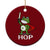 Resist Frog With Sword Ceramic Ornament No Kings Portland Protest Saves America - Print Your Wear