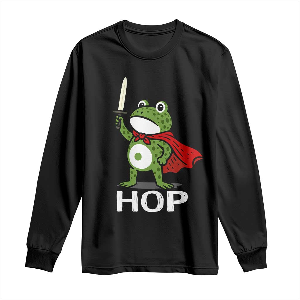 Resist Frog With Sword Long Sleeve Shirt No Kings Portland Protest Saves America TS10 Black Print Your Wear
