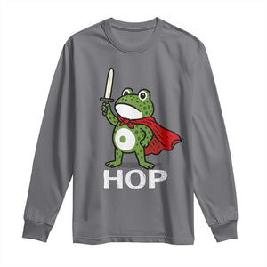 Resist Frog With Sword Long Sleeve Shirt No Kings Portland Protest Saves America TS10 Charcoal Print Your Wear