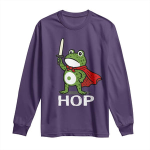 Resist Frog With Sword Long Sleeve Shirt No Kings Portland Protest Saves America TS10 Purple Print Your Wear