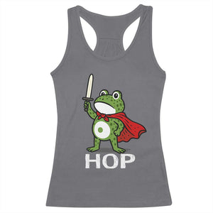 Resist Frog With Sword Racerback Tank Top No Kings Portland Protest Saves America TS10 Charcoal Print Your Wear