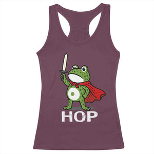 Resist Frog With Sword Racerback Tank Top No Kings Portland Protest Saves America TS10 Maroon Print Your Wear