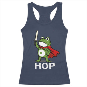 Resist Frog With Sword Racerback Tank Top No Kings Portland Protest Saves America TS10 Navy Print Your Wear