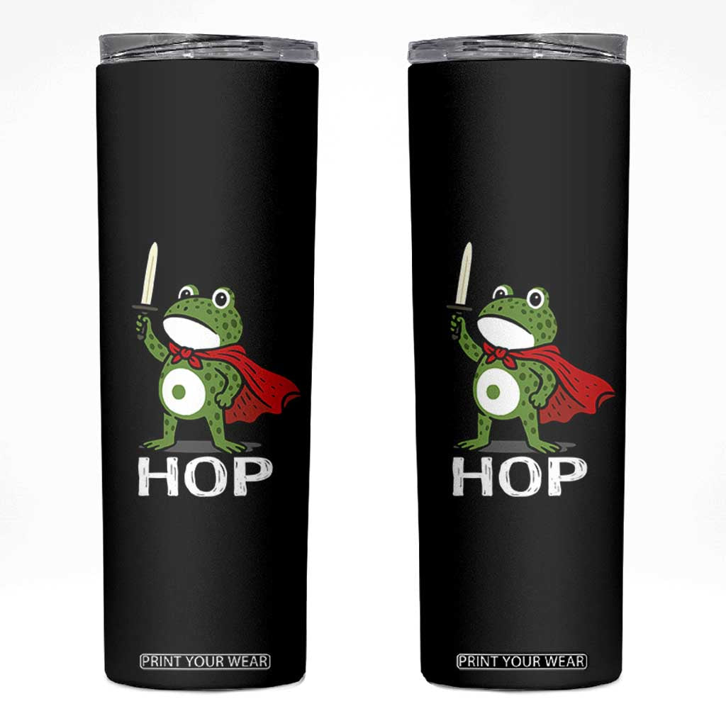 Resist Frog With Sword Skinny Tumbler No Kings Portland Protest Saves America TS10 Black Print Your Wear