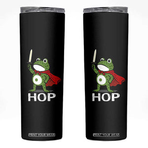 Resist Frog With Sword Skinny Tumbler No Kings Portland Protest Saves America TS10 Black Print Your Wear