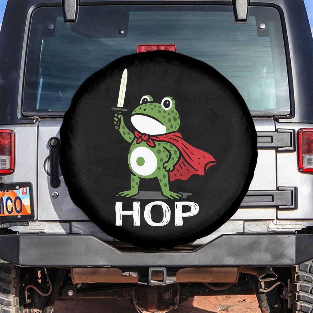 Resist Frog With Sword Spare Tire Cover No Kings Portland Protest Saves America TS10 No hole Black Print Your Wear
