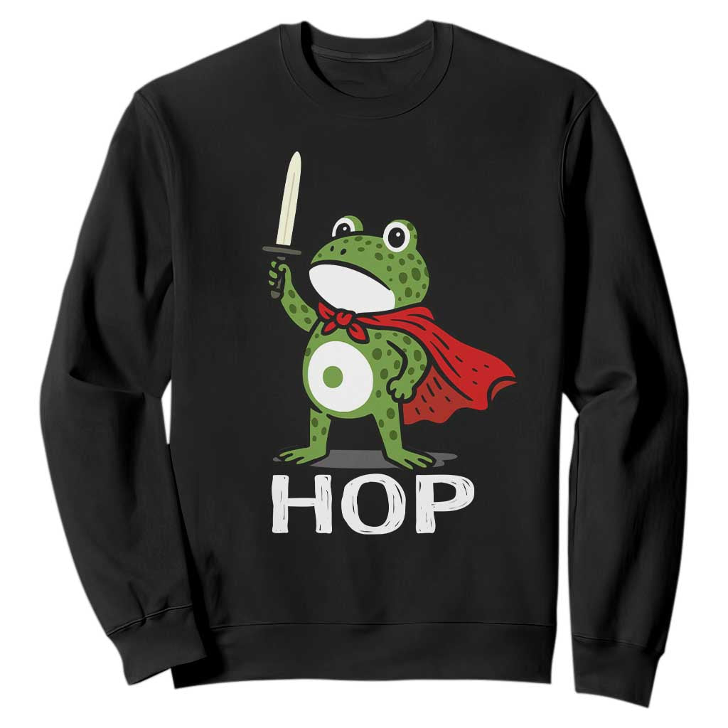 Resist Frog With Sword Sweatshirt No Kings Portland Protest Saves America TS10 Black Print Your Wear