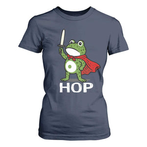 Resist Frog With Sword T Shirt For Women No Kings Portland Protest Saves America TS10 Navy Print Your Wear