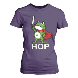 Resist Frog With Sword T Shirt For Women No Kings Portland Protest Saves America TS10 Purple Print Your Wear