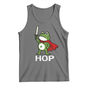 Resist Frog With Sword Tank Top No Kings Portland Protest Saves America TS10 Black Heather Print Your Wear