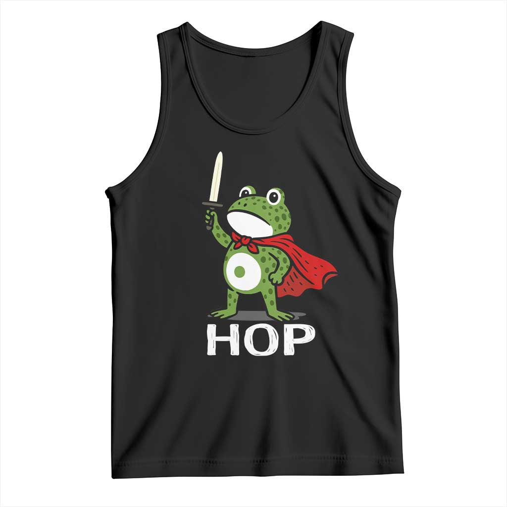 Resist Frog With Sword Tank Top No Kings Portland Protest Saves America TS10 Black Print Your Wear