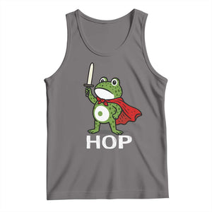Resist Frog With Sword Tank Top No Kings Portland Protest Saves America TS10 Deep Heather Print Your Wear