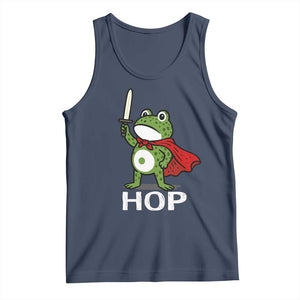 Resist Frog With Sword Tank Top No Kings Portland Protest Saves America TS10 Navy Print Your Wear