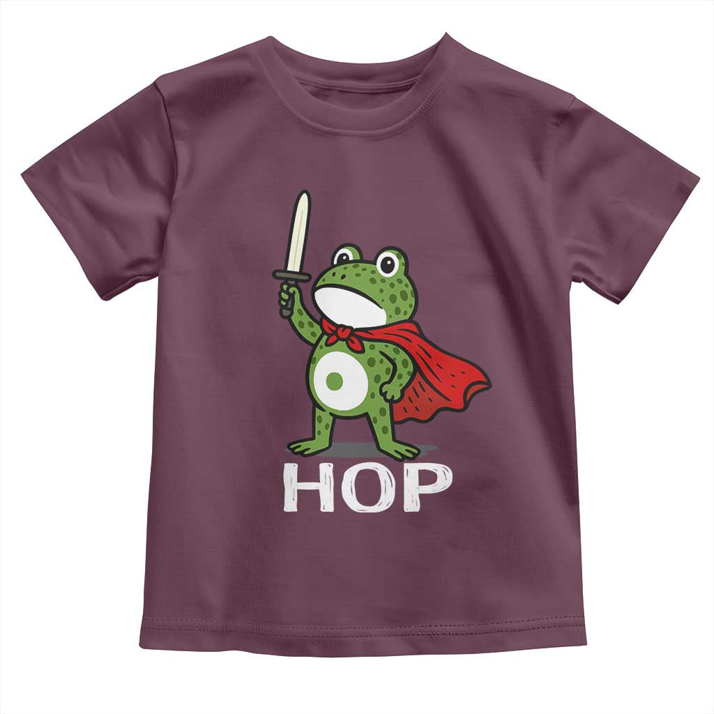 Resist Frog With Sword Toddler T Shirt No Kings Portland Protest Saves America TS10 Maroon Print Your Wear