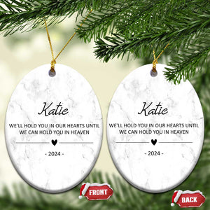 Personalized Dog Memorial Christmas Ornament 2024 Custom Name Pet Remembrance Sympathy Gifts TS10 Oval Marbel Print Your Wear