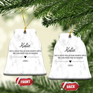 Personalized Dog Memorial Christmas Ornament 2024 Custom Name Pet Remembrance Sympathy Gifts TS10 Bell Flake Marbel Print Your Wear