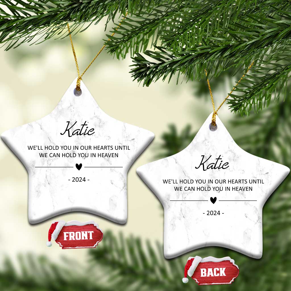 Personalized Dog Memorial Christmas Ornament 2024 Custom Name Pet Remembrance Sympathy Gifts TS10 Star Marbel Print Your Wear