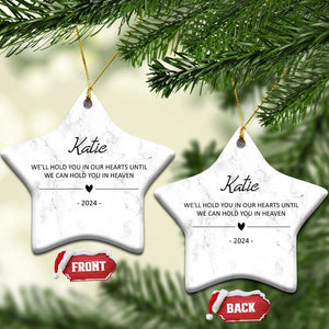 Personalized Dog Memorial Christmas Ornament 2024 Custom Name Pet Remembrance Sympathy Gifts TS10 Star Marbel Print Your Wear