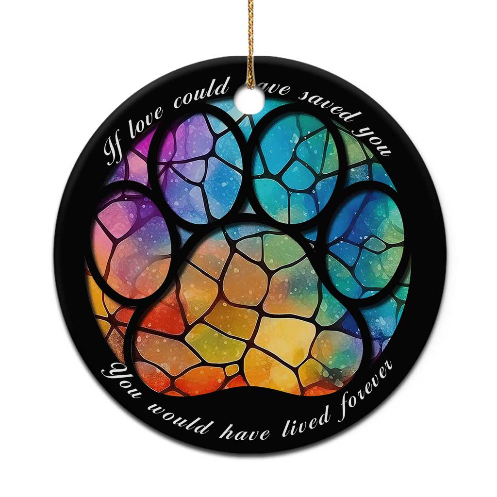 Pet Memorial Christmas Ornament Loss of Dog Cat Paw Pet Remembrance Gifts Stained Glass TS10 Print Your Wear