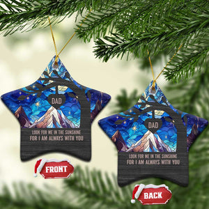 Personalized Memorial Christmas Ornament Stained Glass Custom Memorial Loss of Father Gift TS10 Star Stained Glass Print Your Wear