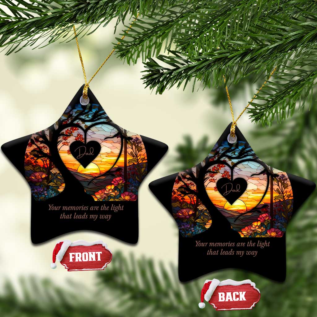 Personalized Memorial Christmas Ornament Custom Loss of Father Family Sympathy Gift TS10 Star Stained Glass Print Your Wear