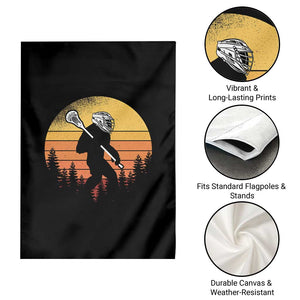 Funny Lax Bigfoot Garden Flag Retro Vintage Sasquatch Lacrosse TS10 Print Your Wear