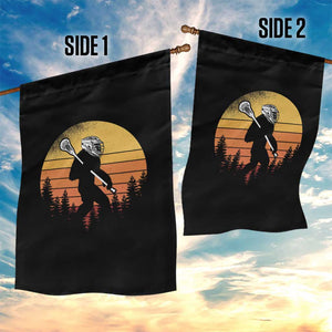 Funny Lax Bigfoot Garden Flag Retro Vintage Sasquatch Lacrosse TS10 Print Your Wear