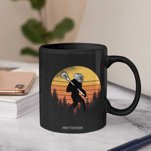 Funny Lax Bigfoot Coffee Mug Retro Vintage Sasquatch Lacrosse TS10 Print Your Wear