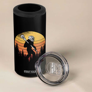 Funny Lax Bigfoot 4 in 1 Can Cooler Tumbler Retro Vintage Sasquatch Lacrosse TS10 Print Your Wear