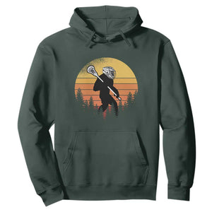 Funny Lax Bigfoot Hoodie Retro Vintage Sasquatch Lacrosse TS10 Dark Forest Green Print Your Wear